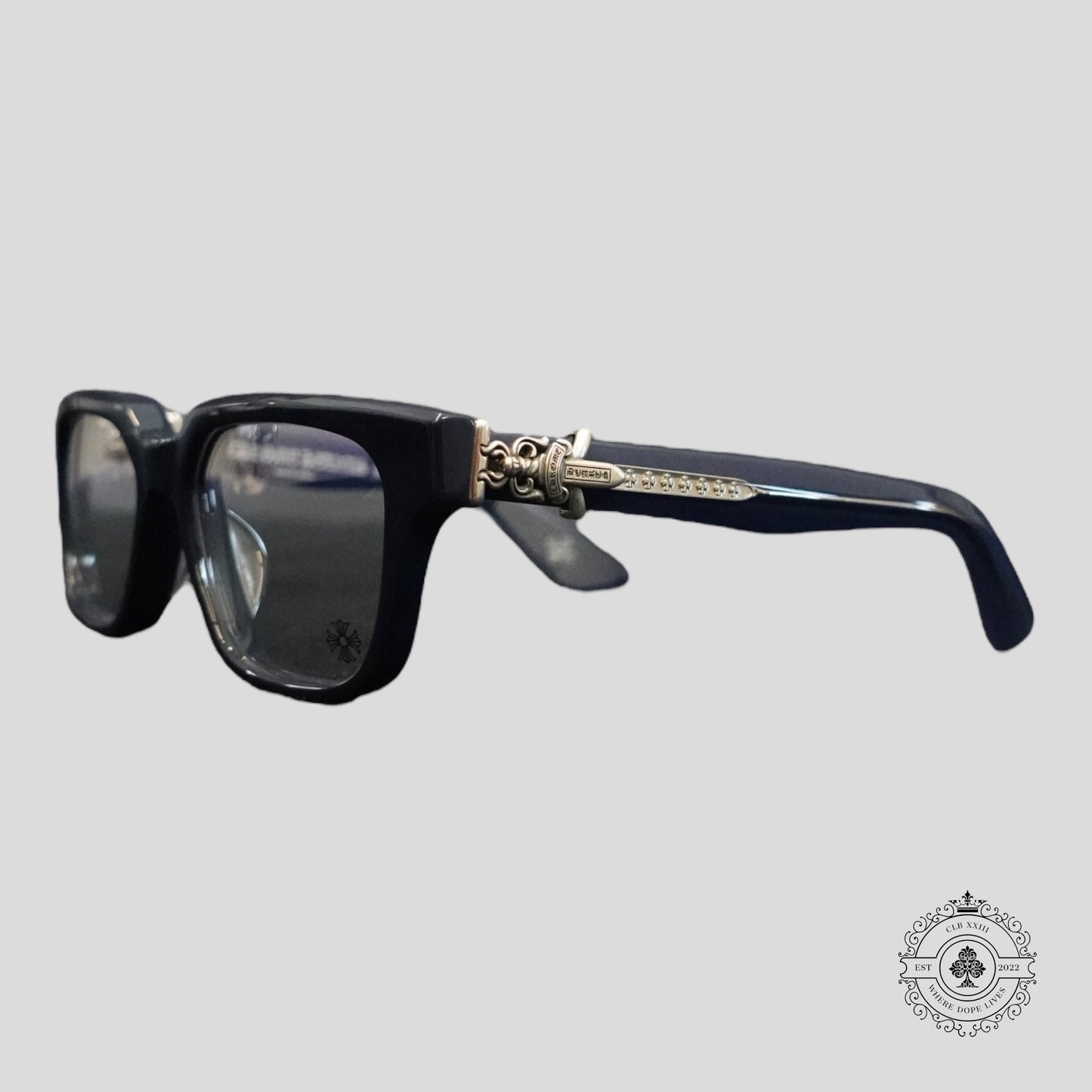 Chrome Hearts Vagillionaire II Glasses in Blue/Silver