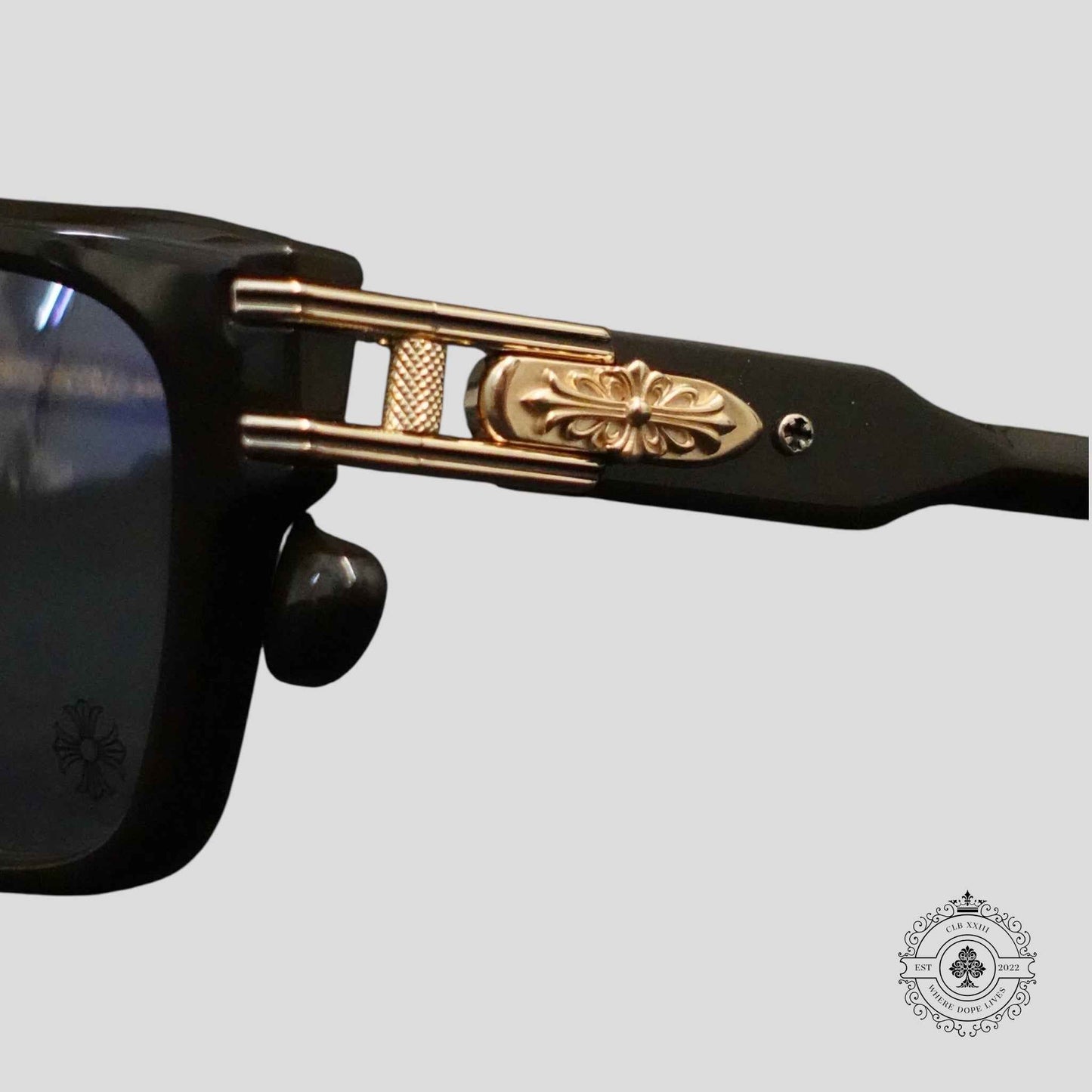 Chrome Hearts Bulge Sunglasses in Brown/Gold