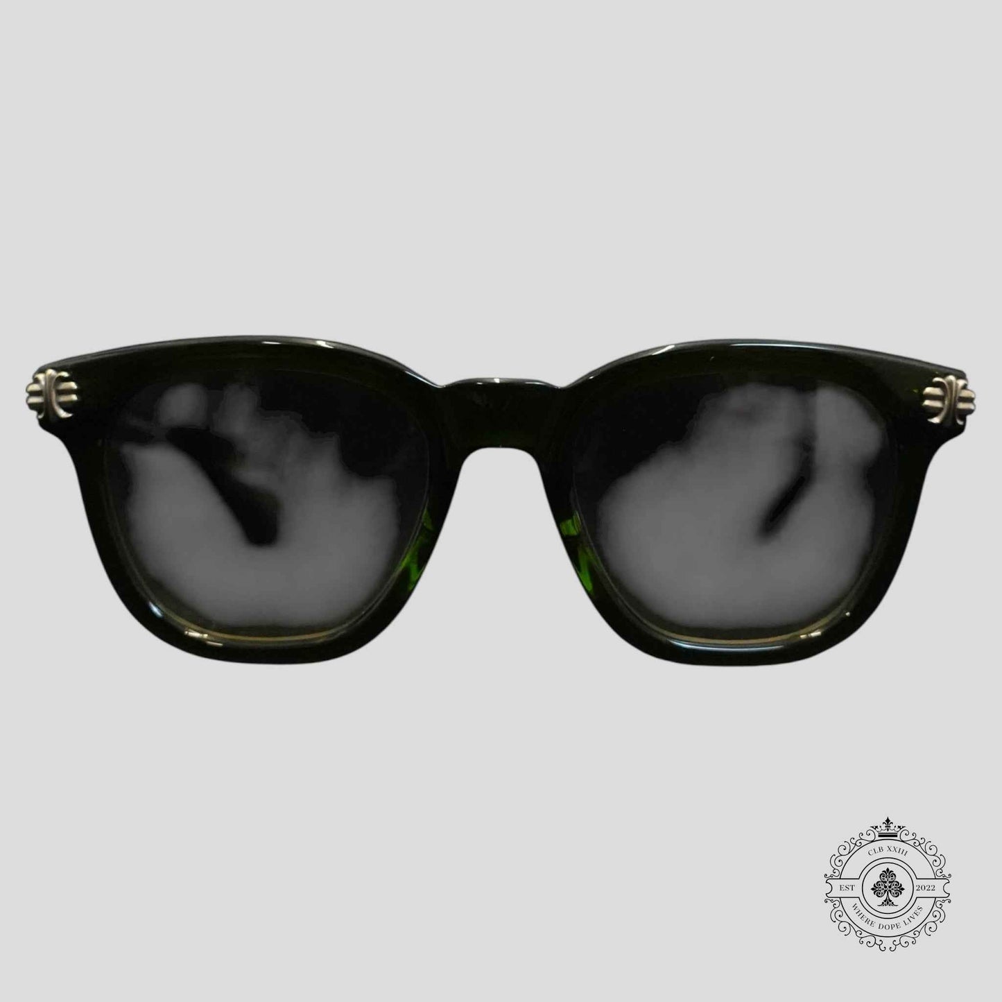 Chrome Hearts Smoke Show Sunglasses in Green/Silver