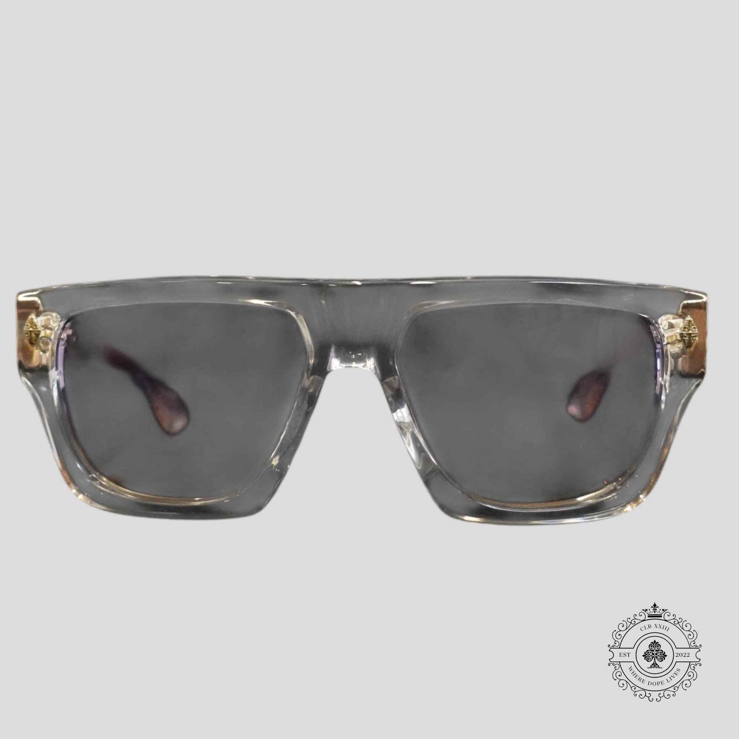 Chrome Hearts Charismadick Glasses in Clear/Gold