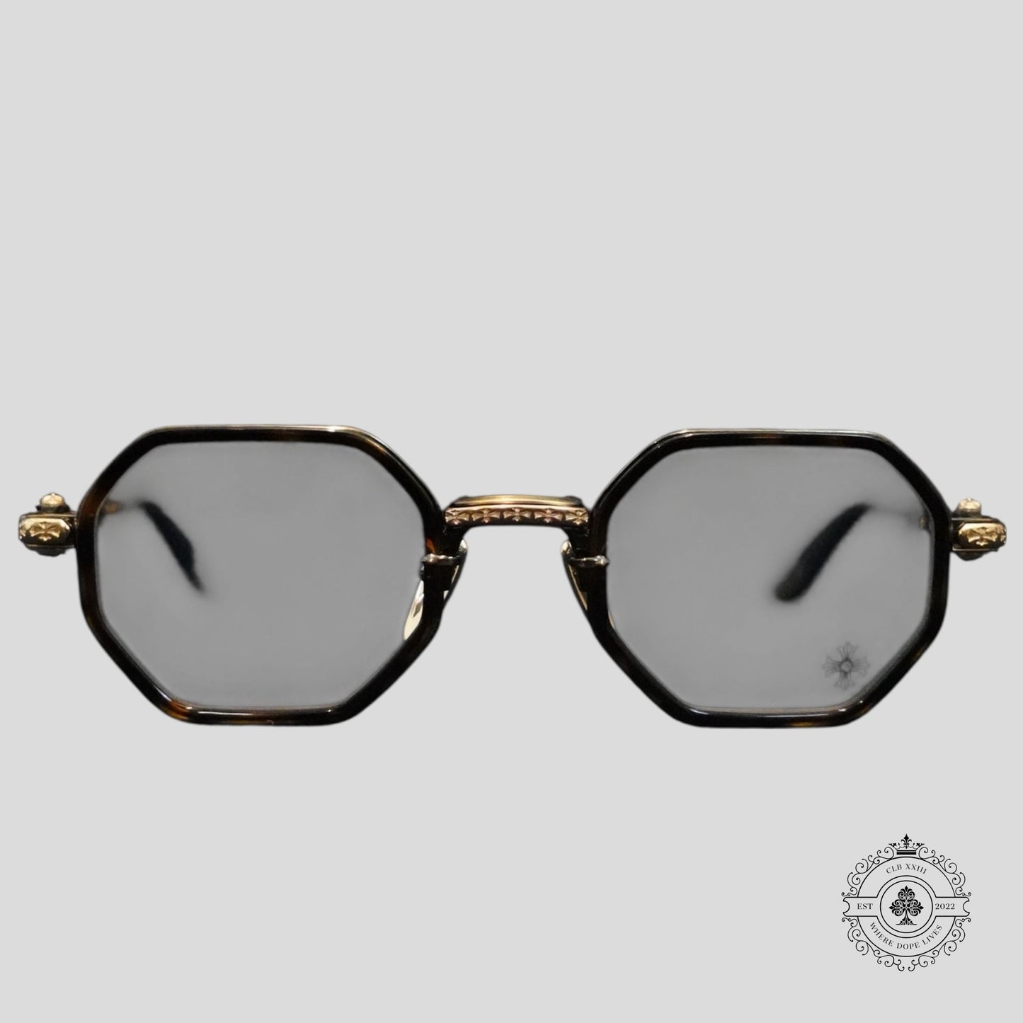 Chrome Hearts Tatters Glasses in Tortoise Shell/Gold
