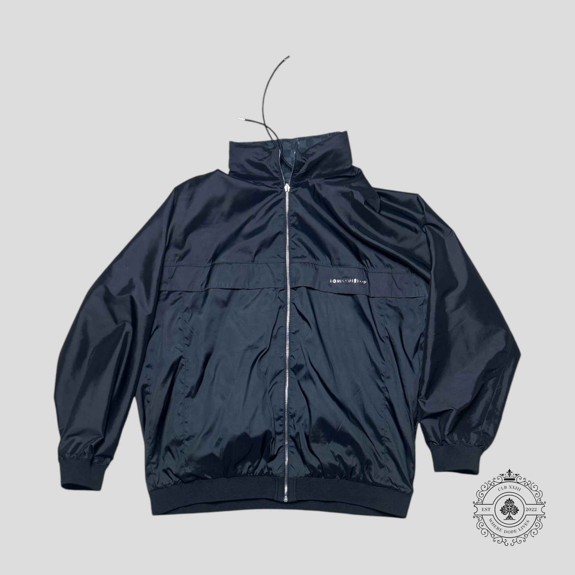 Louis Vuitton Reversible Checkered Damier Windbreaker in Black
