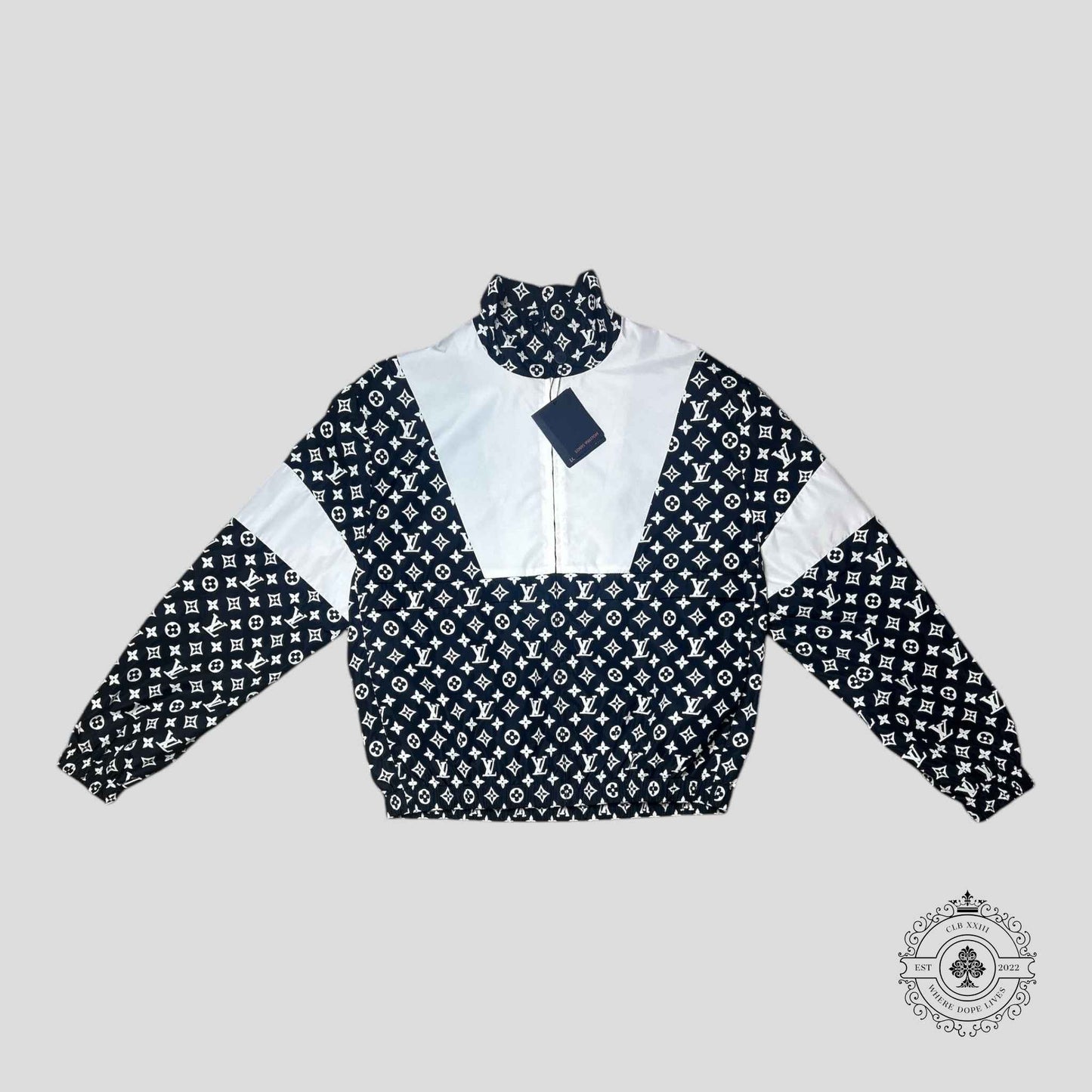 Louis Vuitton Monogram Printed Technical Tracksuit in Black/White