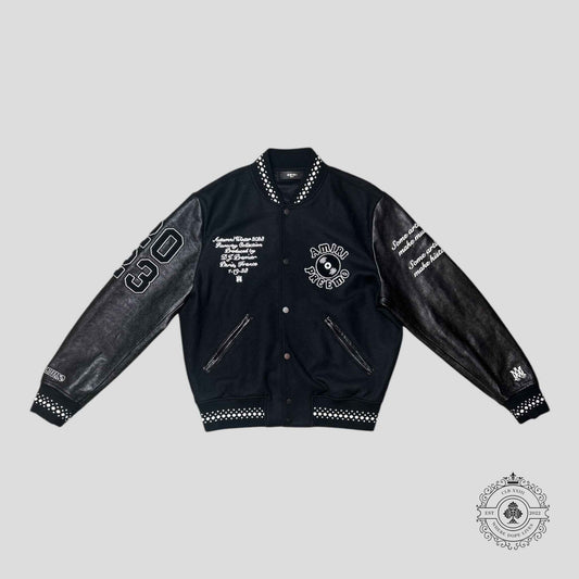 Amiri X DJ Premier Varsity Jacket in Black