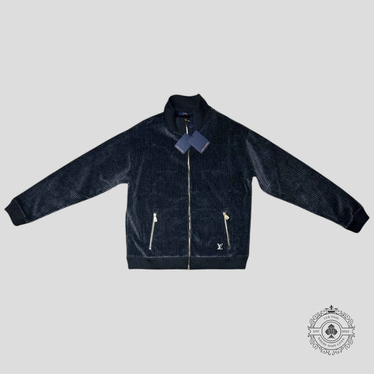 Louis Vuitton X Park Seo-Bo Velvet Tracktop in Dark Grey
