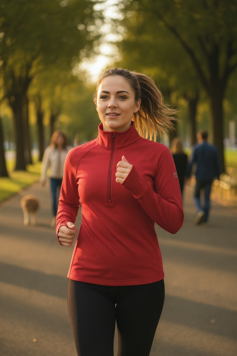 Foudy Mid-Weight Long Sleeve ½ Zip Top - JUSTLUXURY