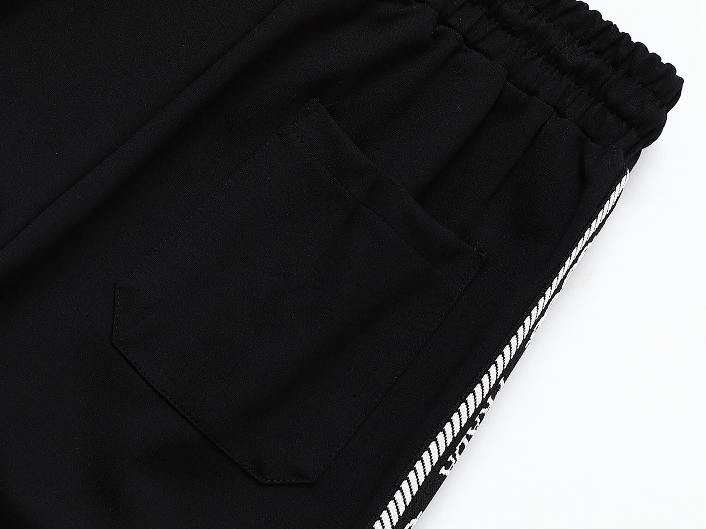Prada Milano Logo Side Band Technical Jersey Jacket Black CUSTOM