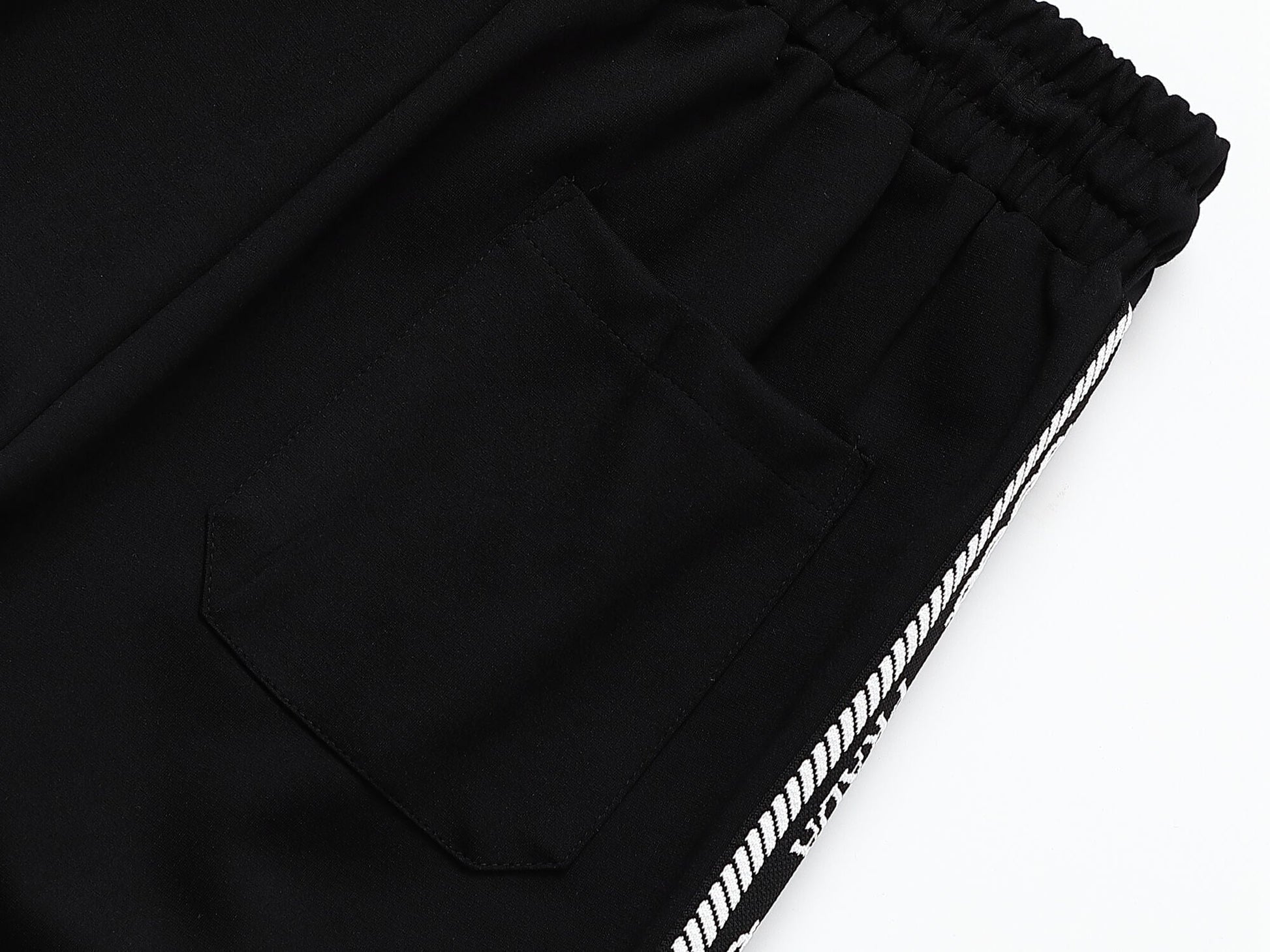 Prada Milano Logo Side Band Technical Jersey Jacket Black CUSTOM