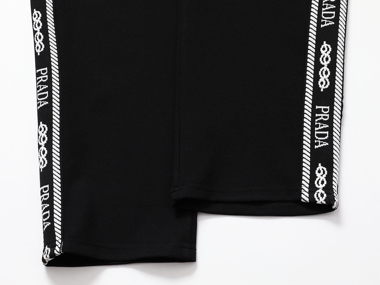 Prada Milano Logo Side Band Technical Jersey Jacket Black CUSTOM