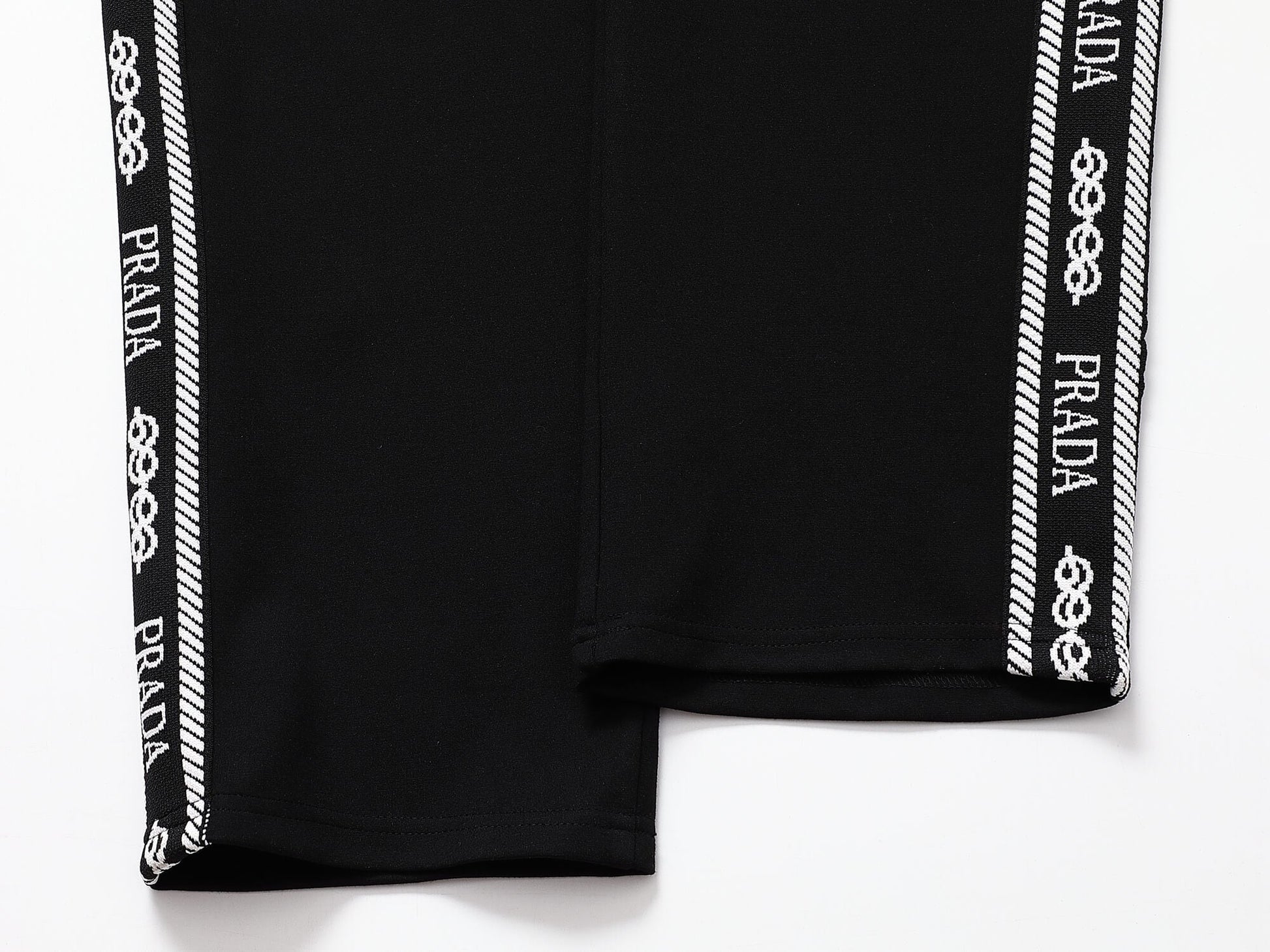 Prada Milano Logo Side Band Technical Jersey Jacket Black CUSTOM