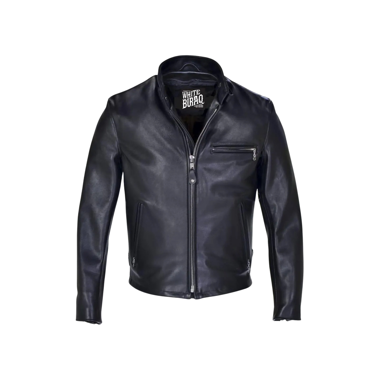 Men's Heavyweight Cowhide Racer Jacket with Zip-Out Liner