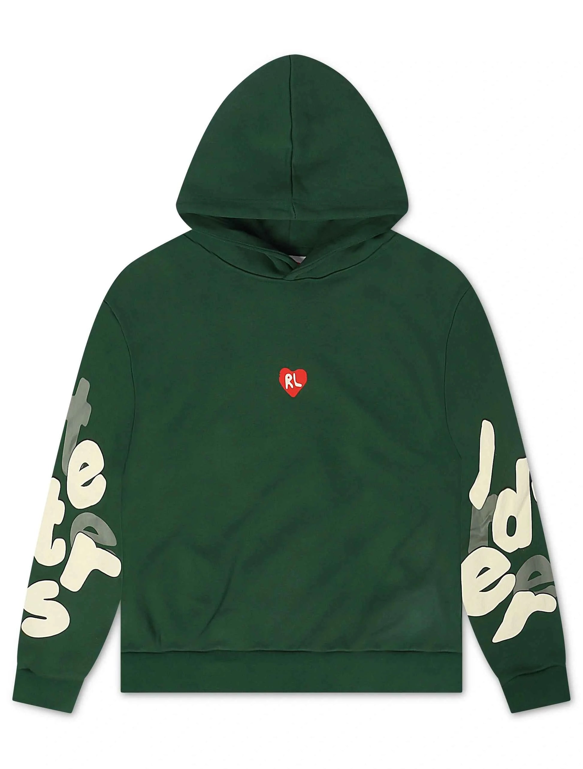 Red Letters Copy Me Scattered Hoodie - Green