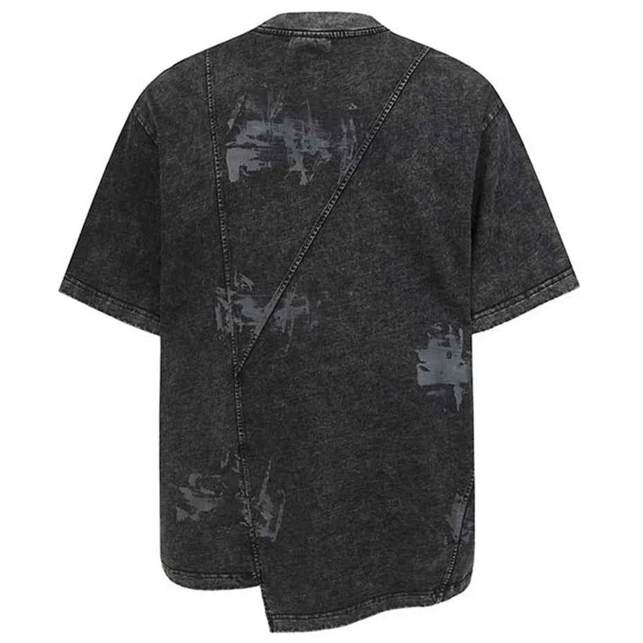 Irregular Patchwork Vintage Streetwear T Shirts