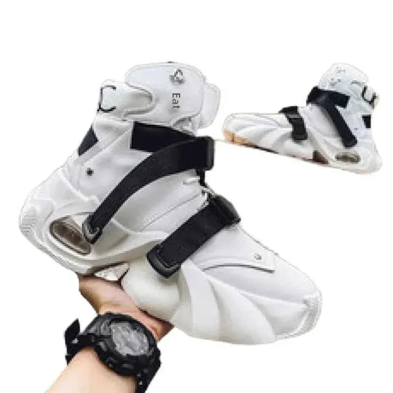 Side profile of Retro Chunky Platform Sneakers showing the 7cm thick sole