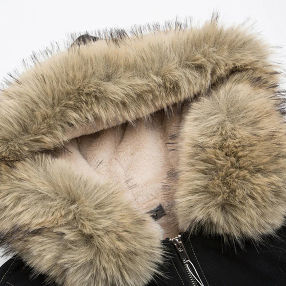 Fur Collar Parka Fleece Jacket