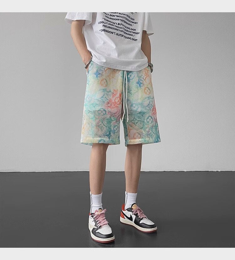 X-Color Tie-dye Mesh Shorts
