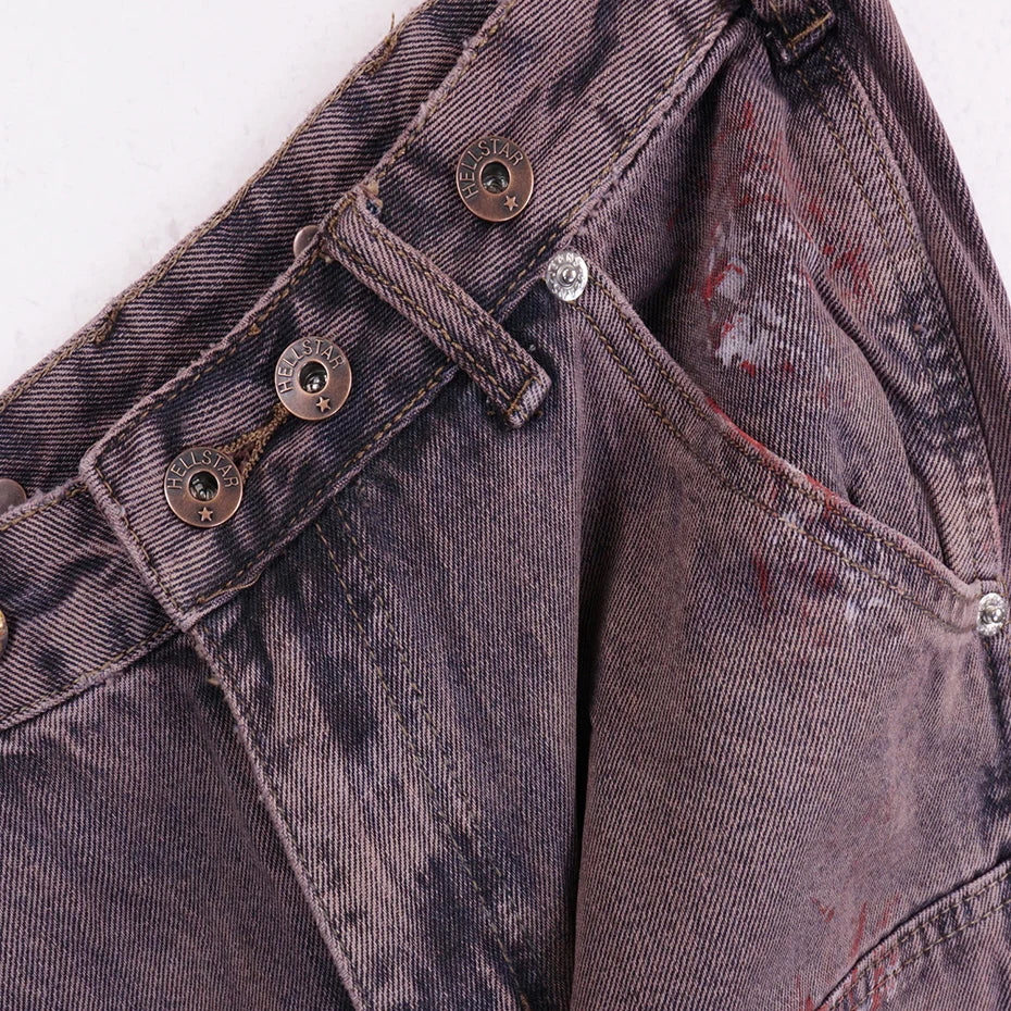 Fire Diamond Denim Rhinestone Shorts