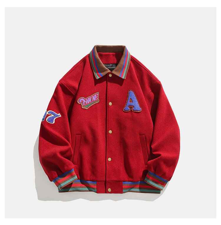 97 Number Baseball Slim Fit Bomber Jacket