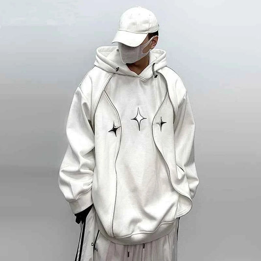 Chrome Star Oversized Hoodie Jacket
