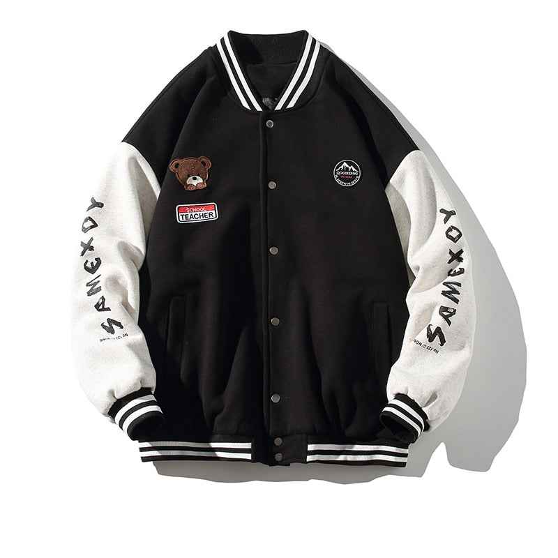 Teddy Bear Stitch Varsity Jacket