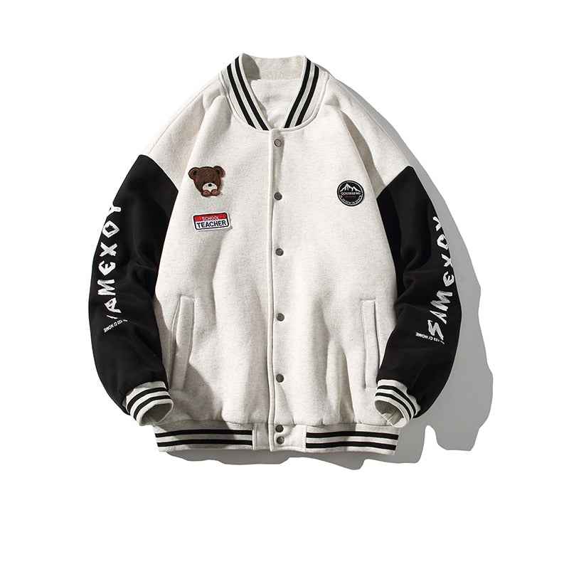 Teddy Bear Stitch Varsity Jacket