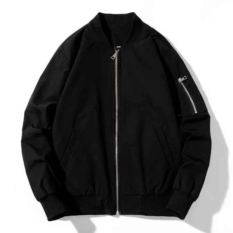 Plain Color With Kangaroo Pocket Jacket