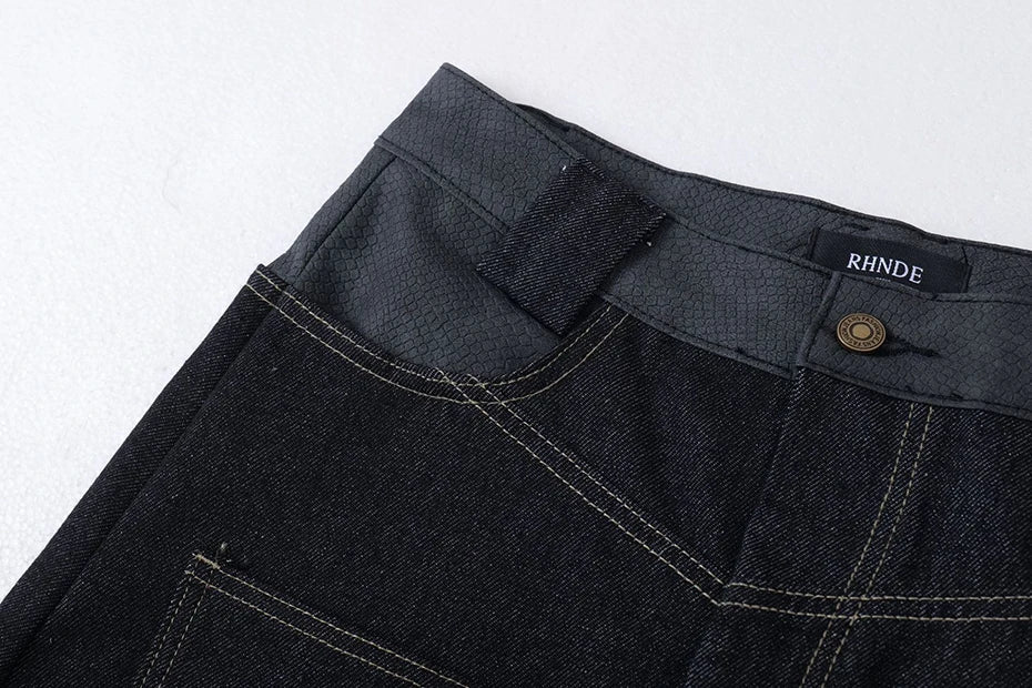 Embroidery 'Arch' Baggy Jeans