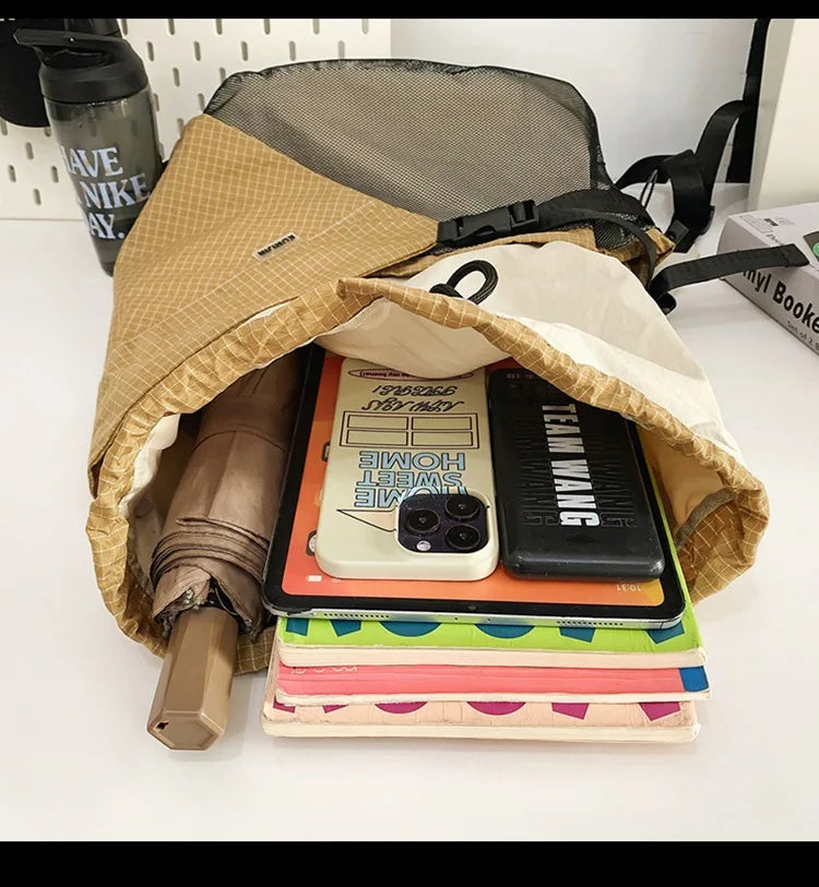 Two Tone Drawstring Backpack