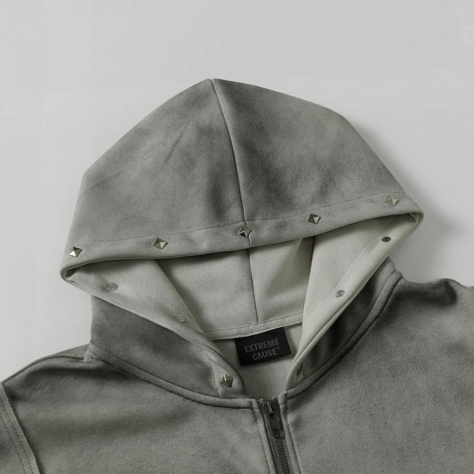 T2 Rivet Zipper Hoodie