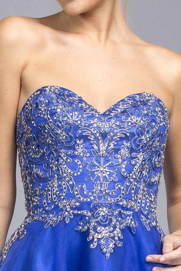 CLEARANCE - Aspeed S2040 Sweetheart Neckline Strapless Short Dress (Size 3XL)