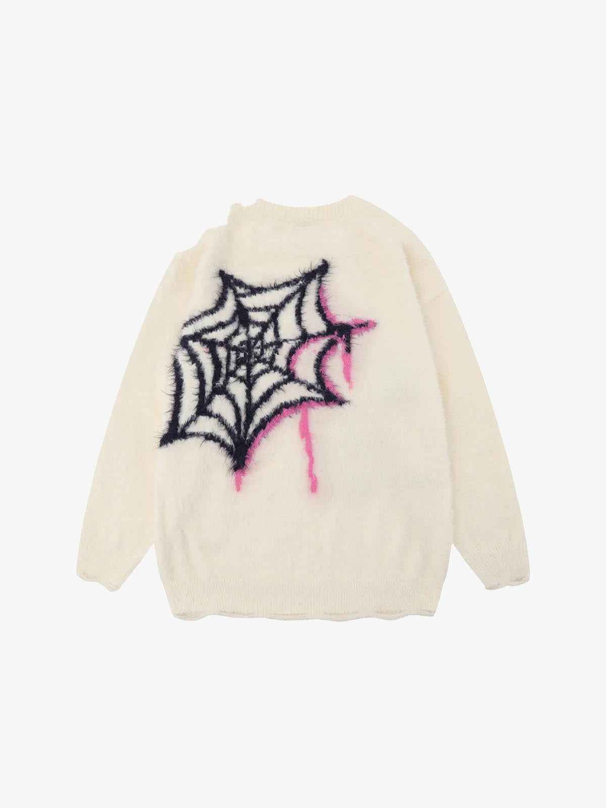 Star Spider Web Knitted Sweater
