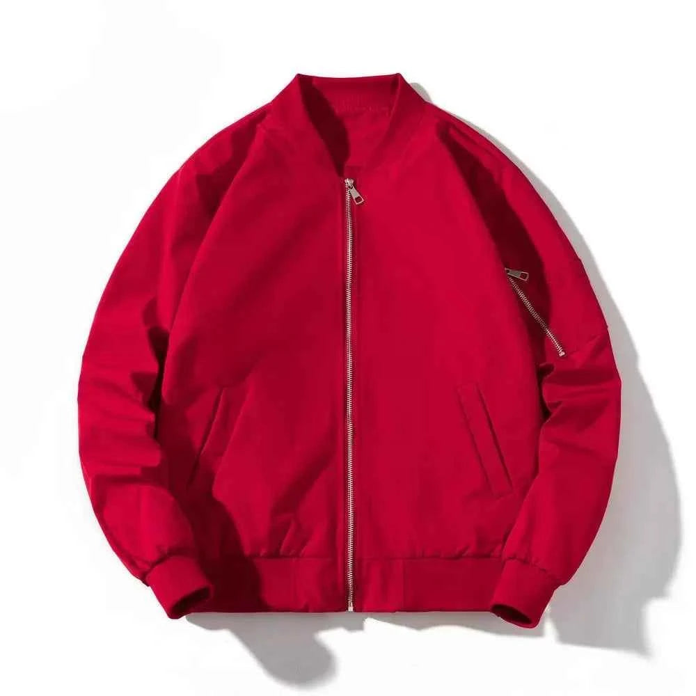 Plain Color With Kangaroo Pocket Jacket