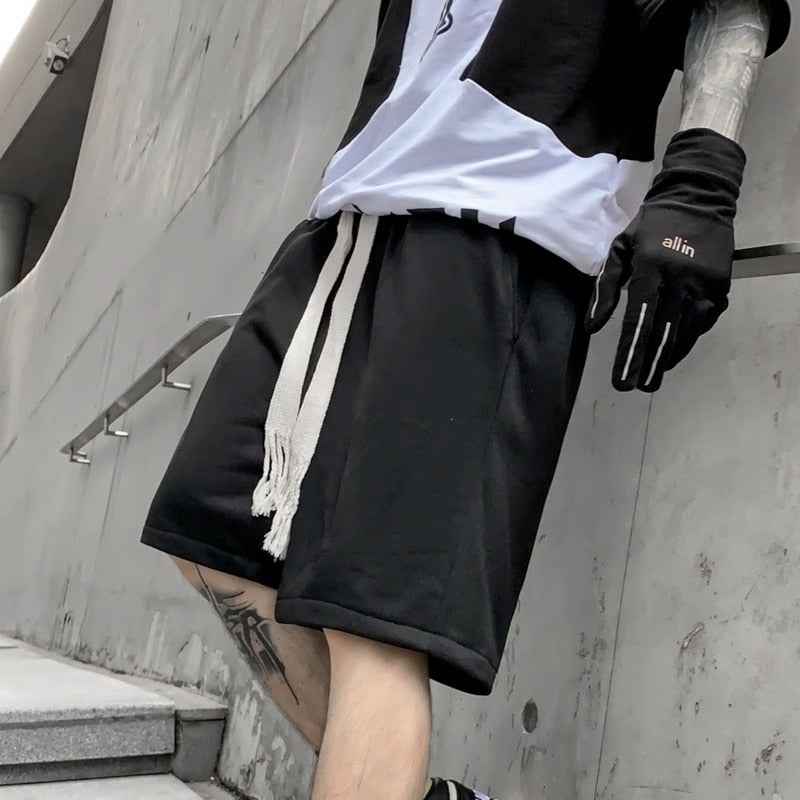 Casual Black Color Knee Length Shorts