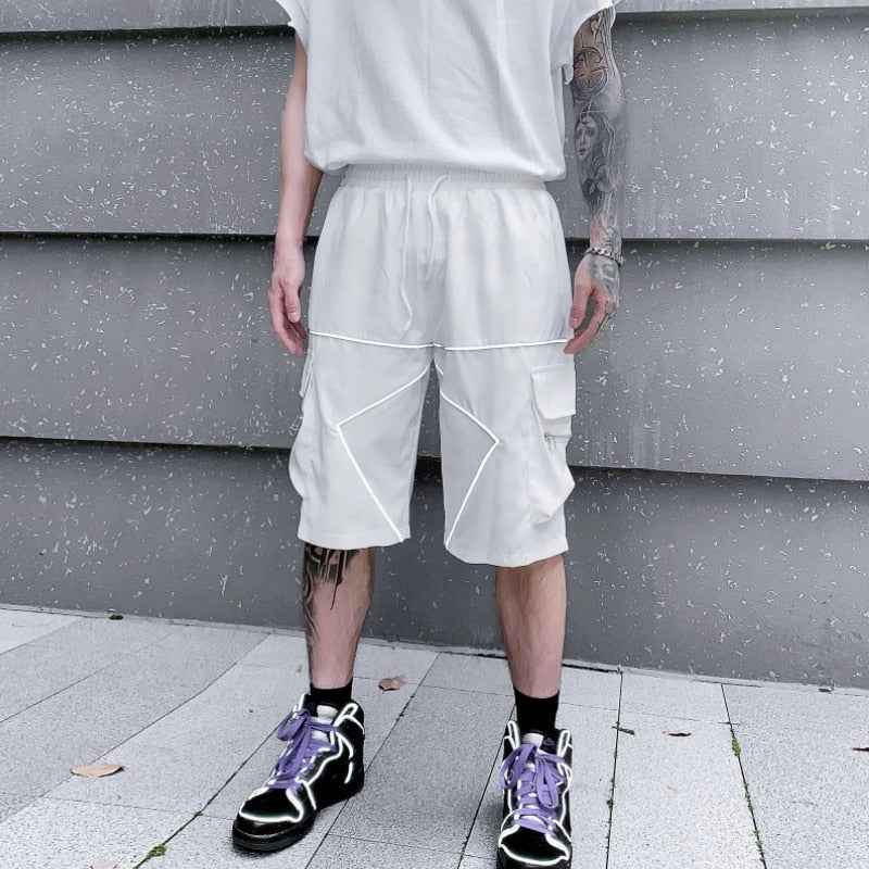 Solid Bermuda White Lining Shorts