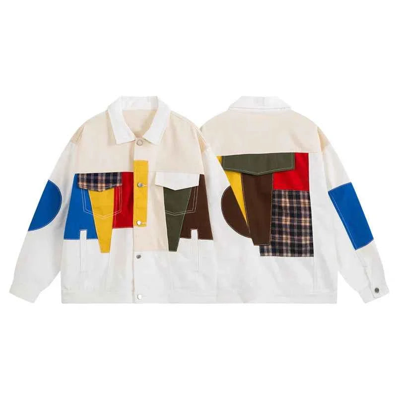 Color Block Multi Patchwork Jacket