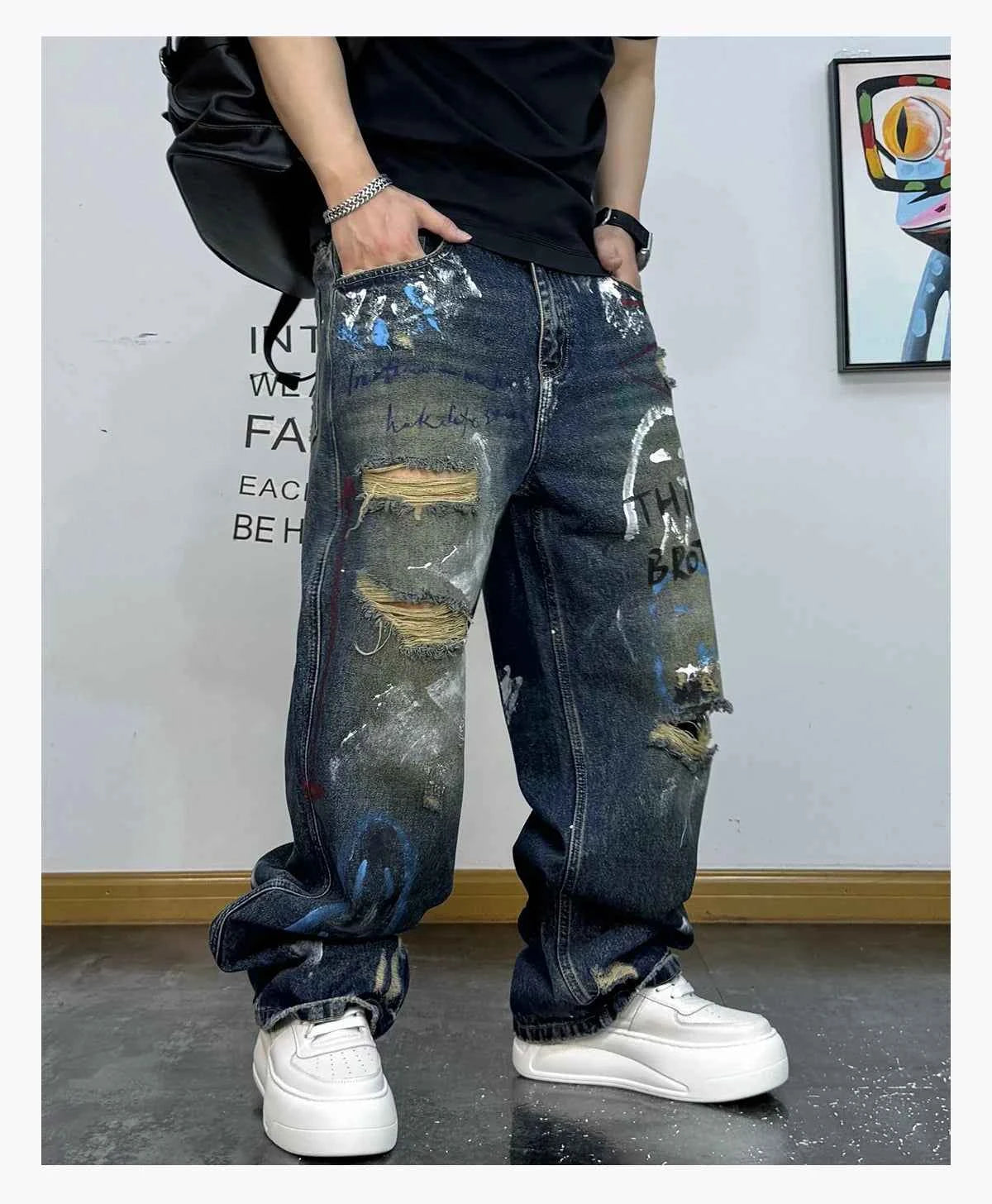 Third Brother Ripped Denim Jeans