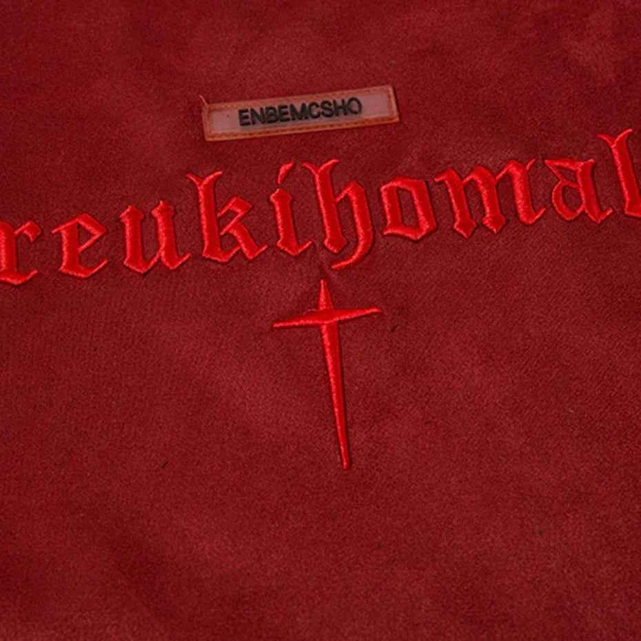 Suede Oversized Streetwear Tshirts