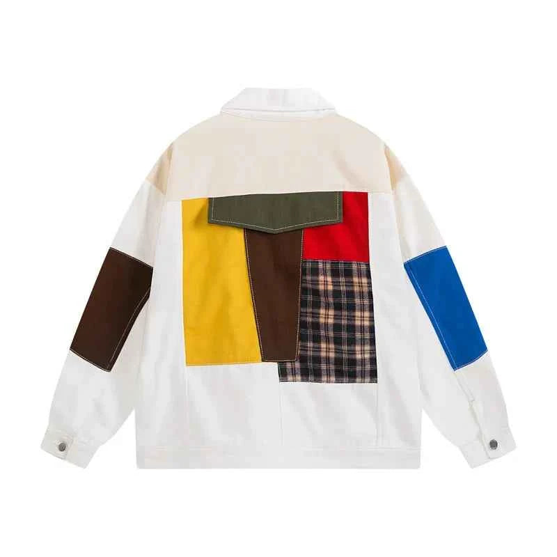 Color Block Multi Patchwork Jacket