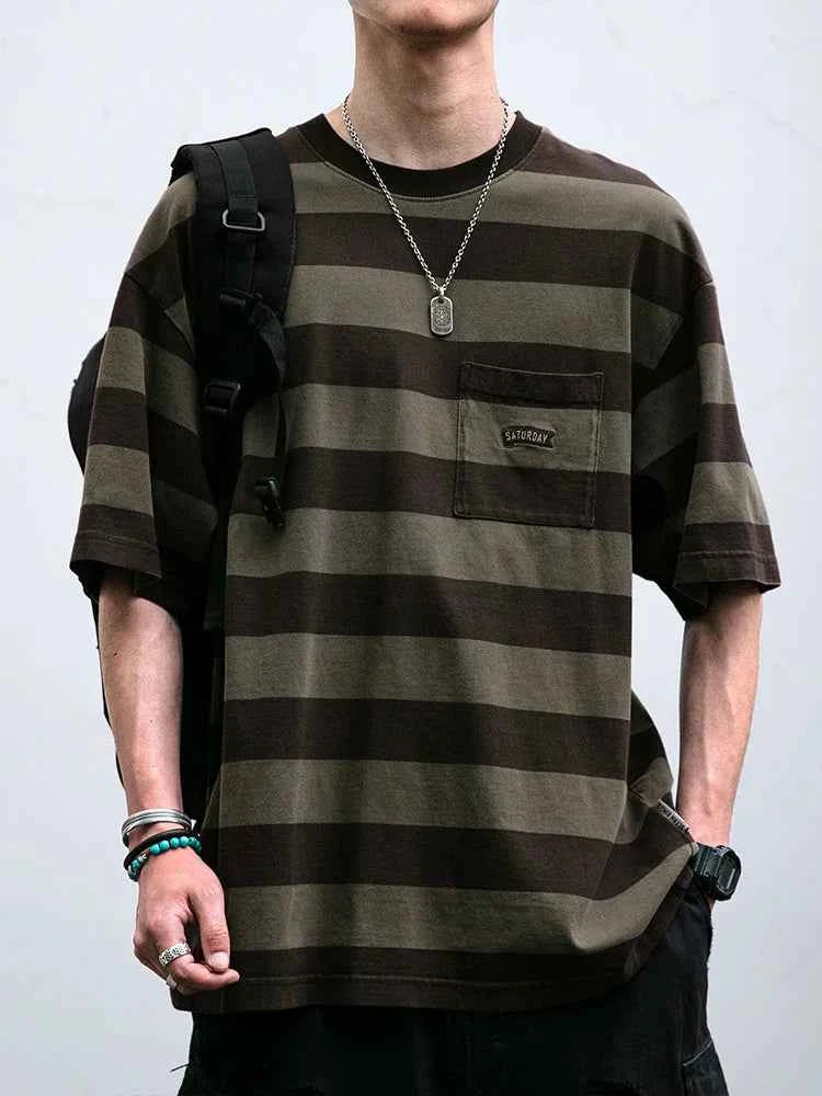 Saturday Striped Cotton T-Shirt