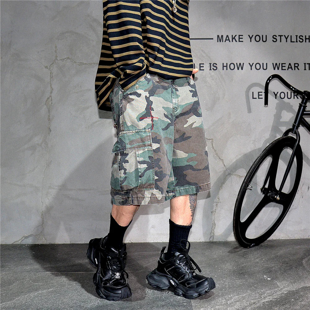 Tactical Camouflage Knee Length Shorts