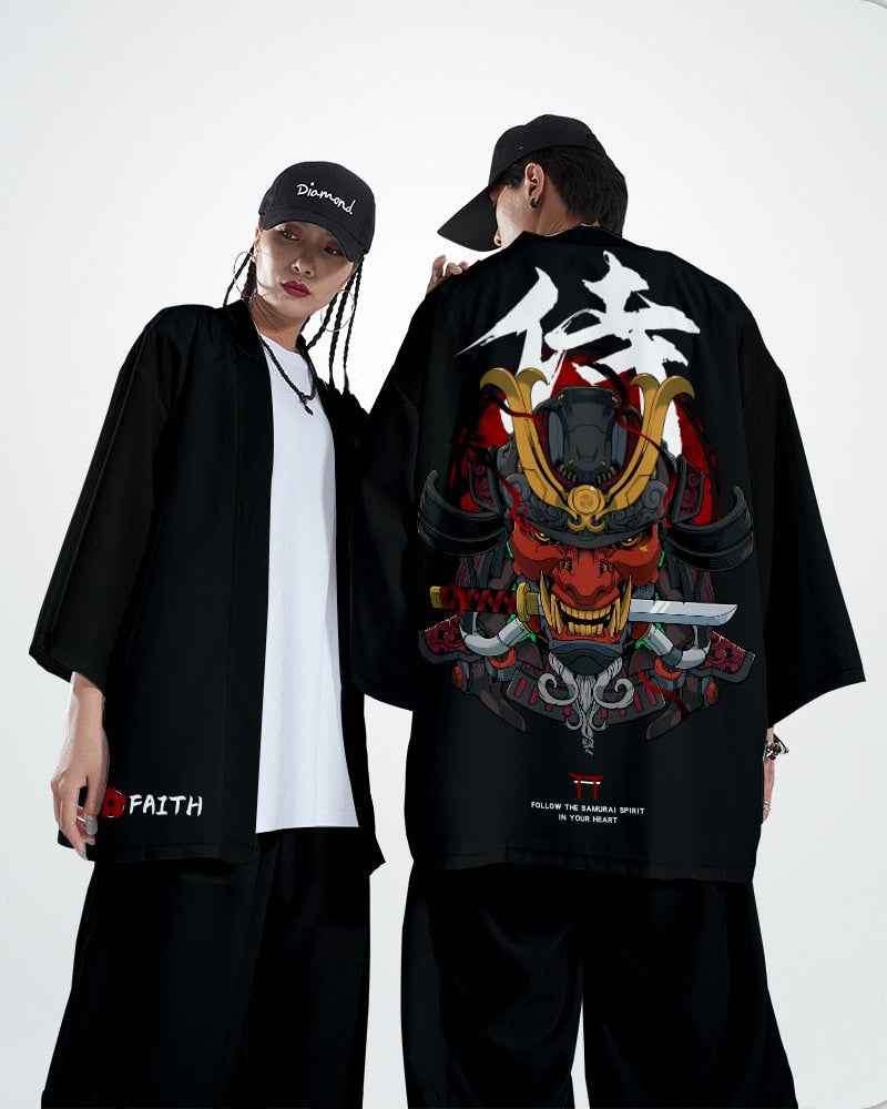 Demon Samurai Warrior Kimono Shirt