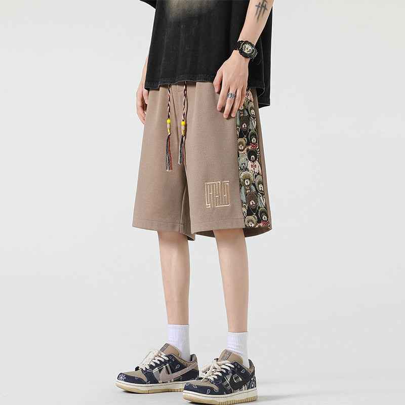 Kawaii Bear Side Patch Baggy Shorts