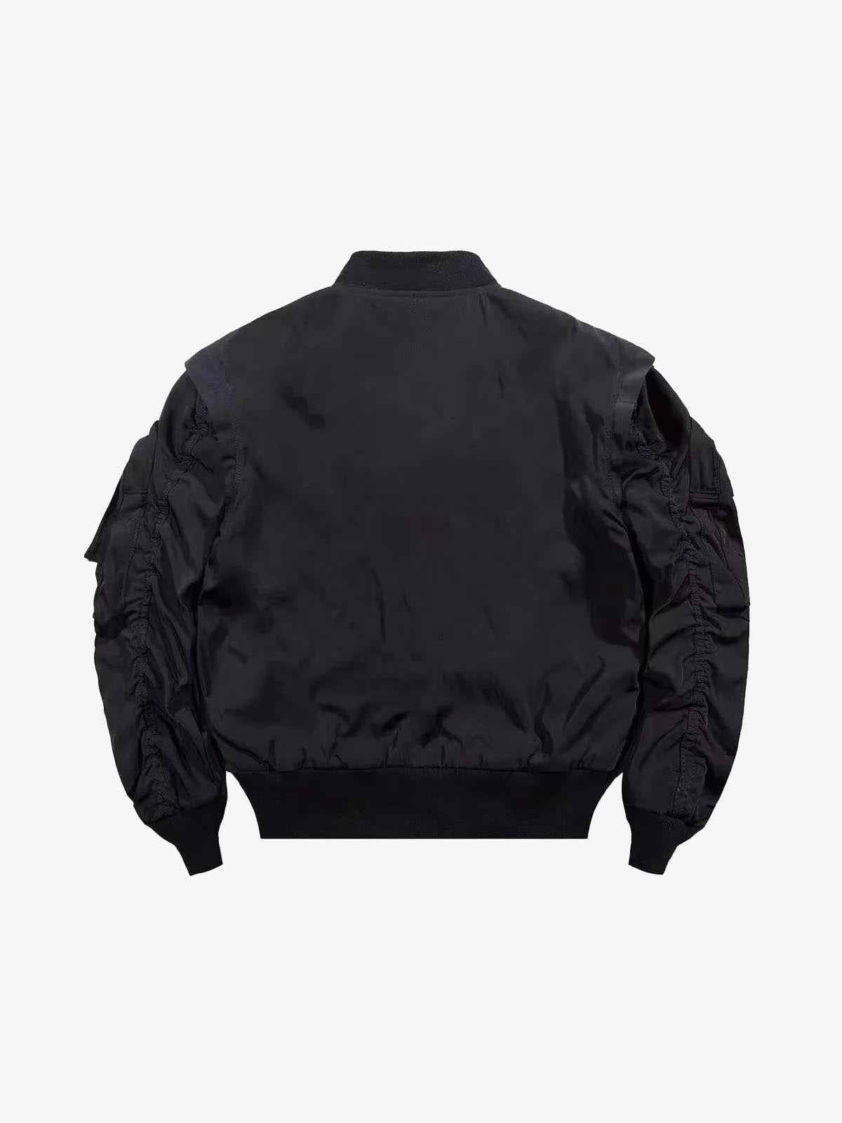 Devil Skull Button-Up Bomber Jacket