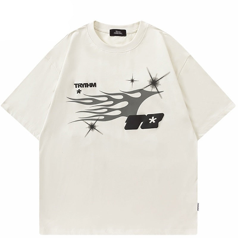 Splatter Fire Flame Texture T-Shirt