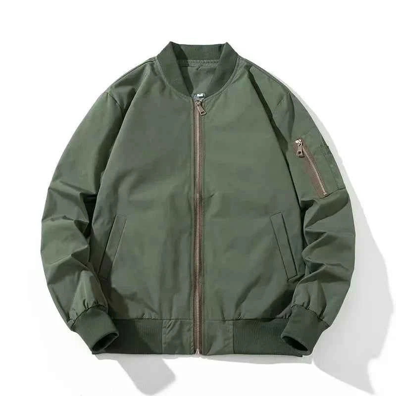 Plain Color With Kangaroo Pocket Jacket