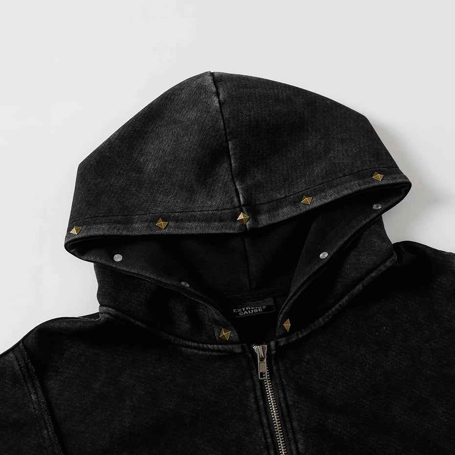 T2 Rivet Zipper Hoodie