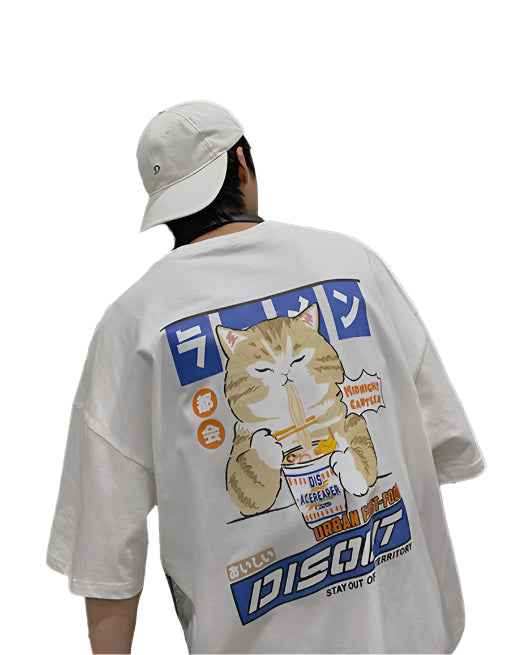 Midnight Canteen Cat Graphic T-Shirt