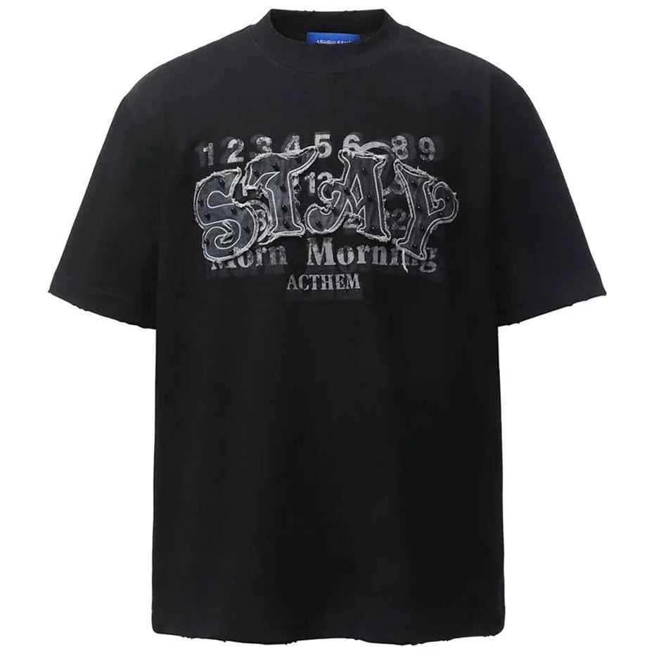 Rivet Patchwork Oversized Unisex T-Shirts