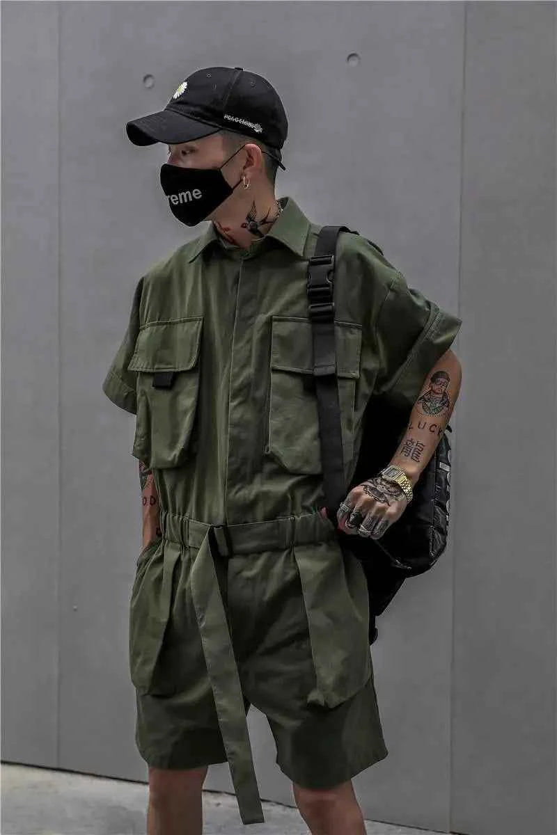 One Piece Tie Waist Belt Jumpsuit
