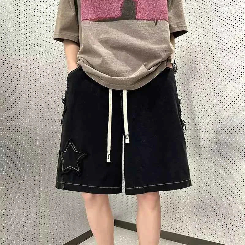Pentagram Star Embroider Shorts